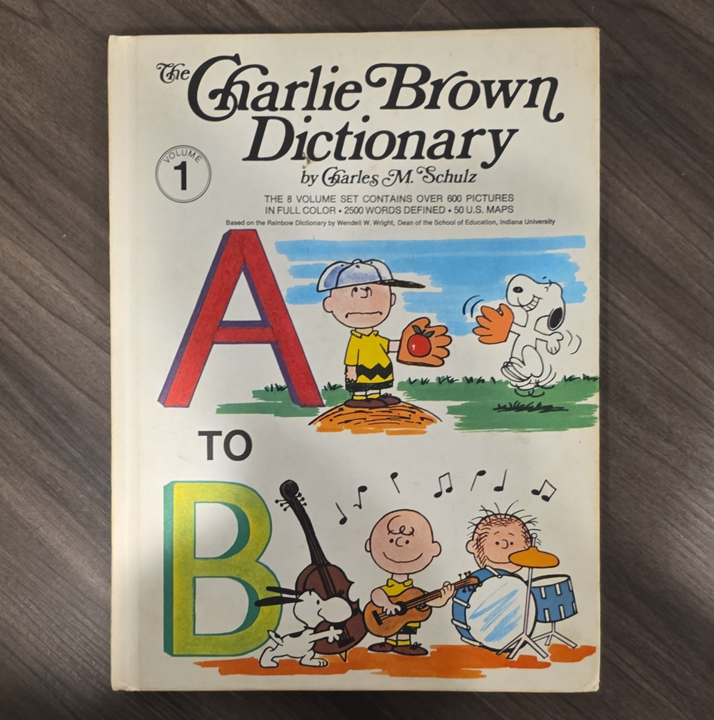 The Charlie Brown Dictionary Vol 1 A to B Hardcover Illustrated